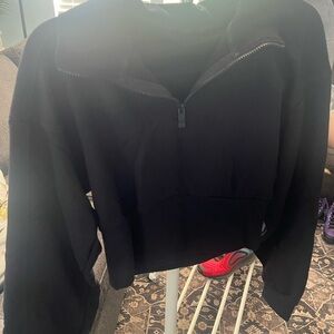 Black Half-Zip Pullover